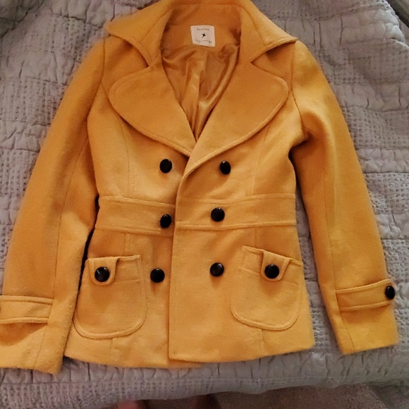 Forever 21 Jackets & Blazers - SOLD! Forever 21 | Mustard Yellow Wool Coat